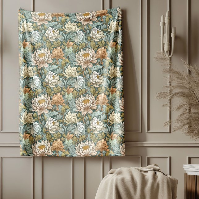 Couverture Polaire Classique William Morris Cosy Elégance couleurs pa (Classic William Morris Cozy Elegance pastel colors Fleece Blanket)