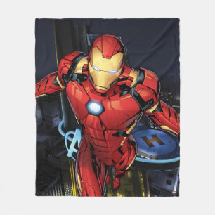 Couverture Polaire Classiques Avengers Iron Man volant vers l'avant