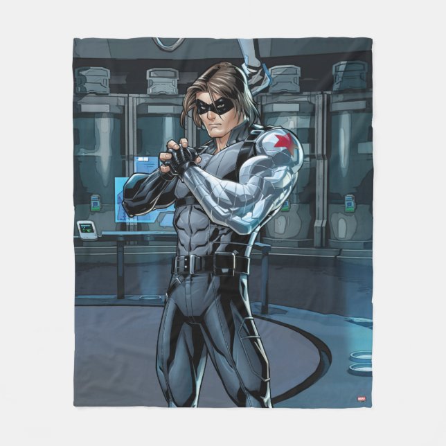 Couverture Polaire Classiques Avengers | Winter Soldier tenant le poi (Devant)