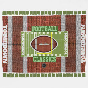 Couverture Polaire Classiques de football personnalisé Blanche en pol