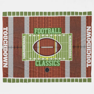 Couverture Polaire Classiques de football personnalisé Blanche en pol