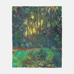 Couverture Polaire Claude Monet - Coin d'un étang avec des Nénuphars