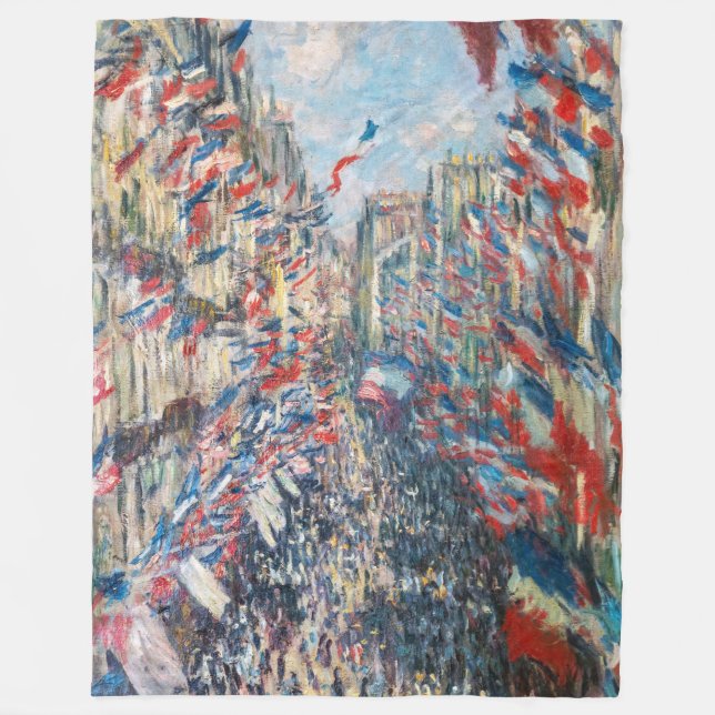 Couverture Polaire Claude Monet - La Rue Montorgueil - Paris (Devant)