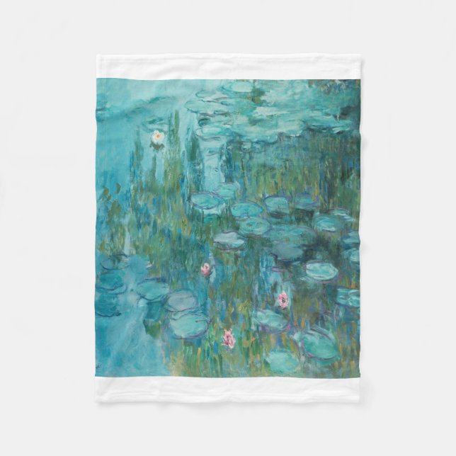 Couverture Polaire Claude Monet - Nympheas - Peinture de nymphes d'ea (Devant)
