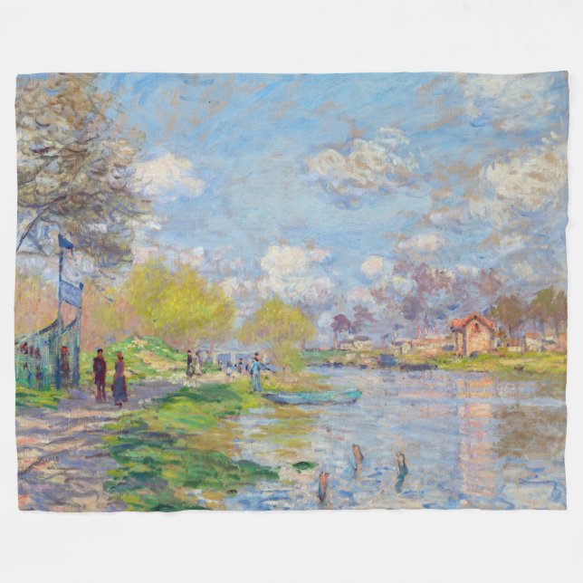 Couverture Polaire Claude Monet - Printemps de la Seine (Devant (Horizontal))