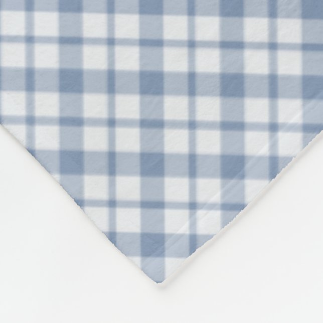 Couverture Polaire Clé blanc et bleu d'Indigo Preppy Check polaire (Coin)