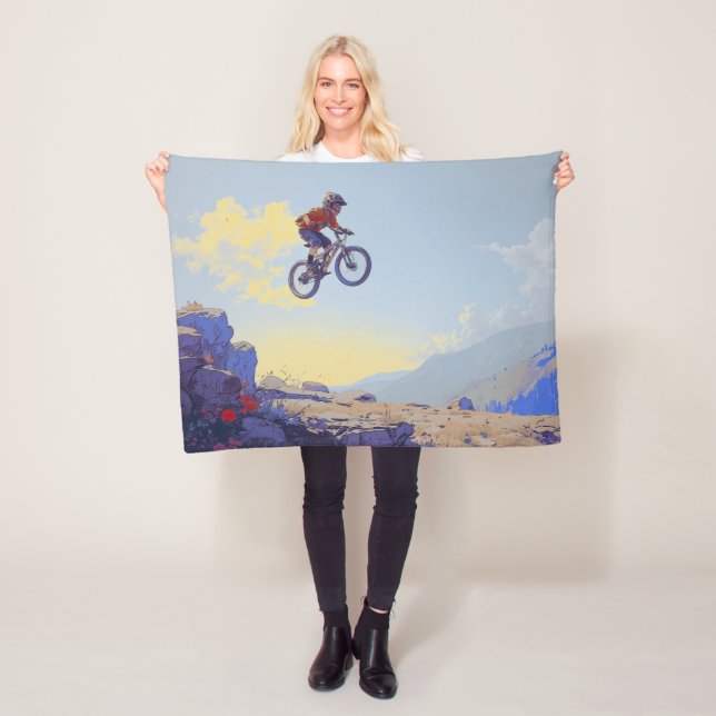 Couverture Polaire Cliff Jumping BMXer - Conception du pilote BMX (En situation)