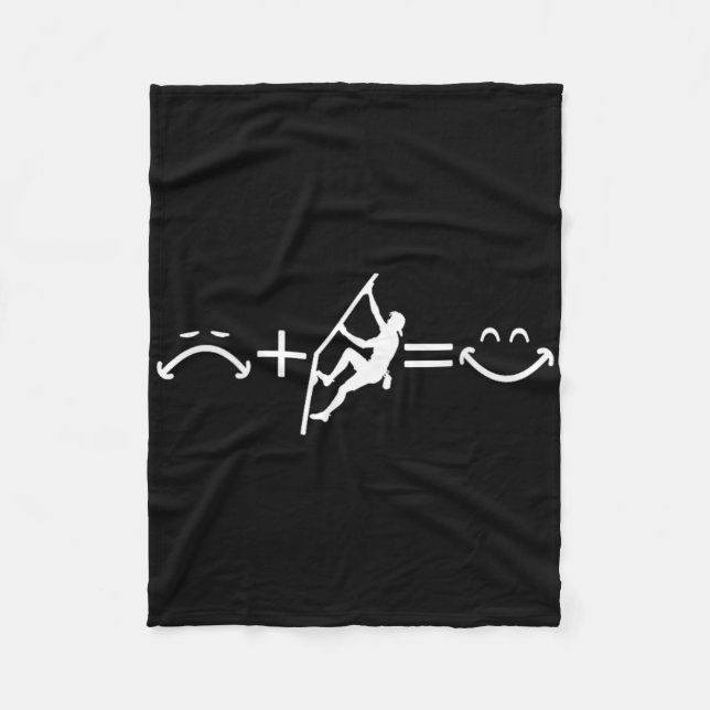 Couverture Polaire Climber Sad + Climbing = Happy Face - Byck Design  (Devant)