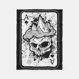 Couverture Polaire Climbing Skull Poker Card Bouldering Mountain Alpi