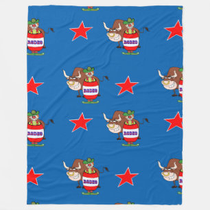 Couverture Polaire Clown et Taureau de rodéo