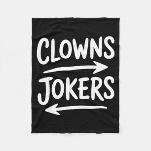 Couverture Polaire Clowns drôles à gauche les jokers à droite flèche