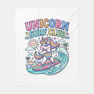 Couverture Polaire Club de surf Licorne