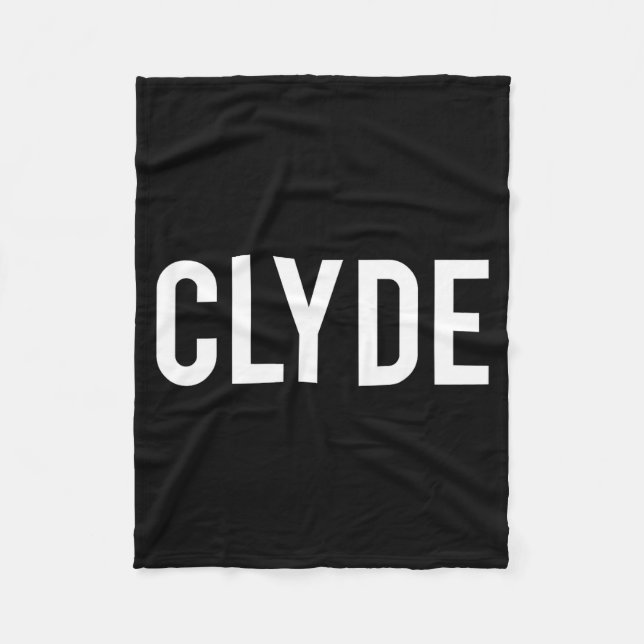 Couverture Polaire Clyde - Cool New Funny Name Fan Gift Tee  (Devant)