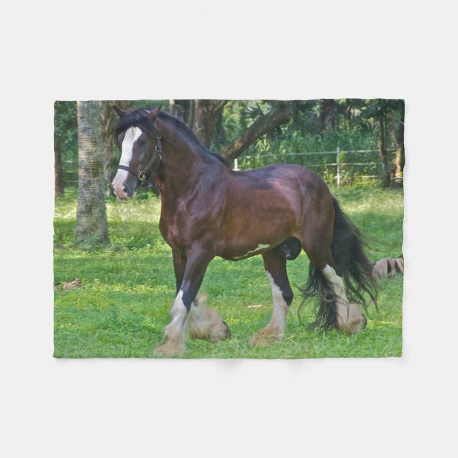Couverture Polaire Clydesdale Horse (Devant (Horizontal))