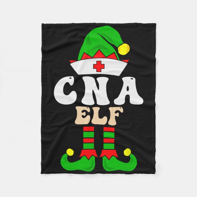 Couverture Polaire Cna Certified Nursing Istant Elf Xmas Matching Gro (Devant)