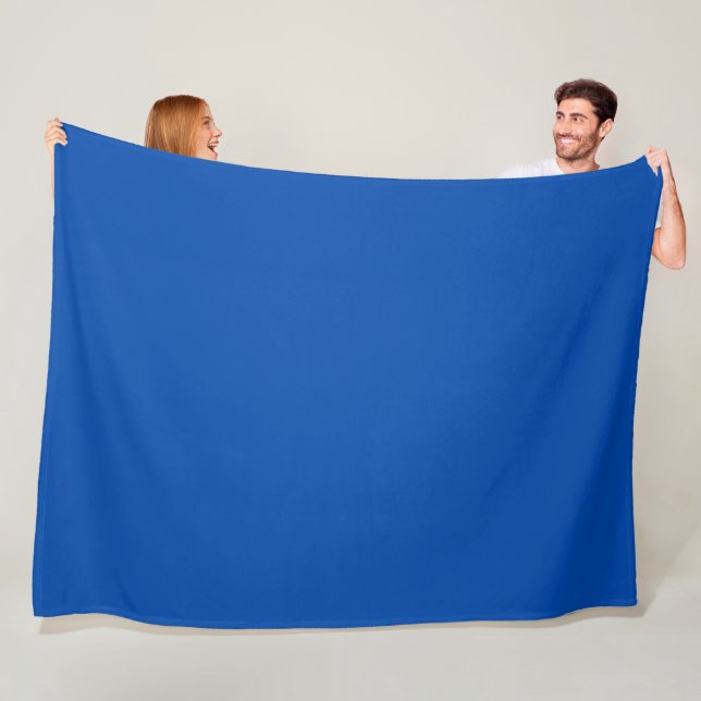 Couverture Polaire Cobalt Blue Fleece Blanche (En situation)