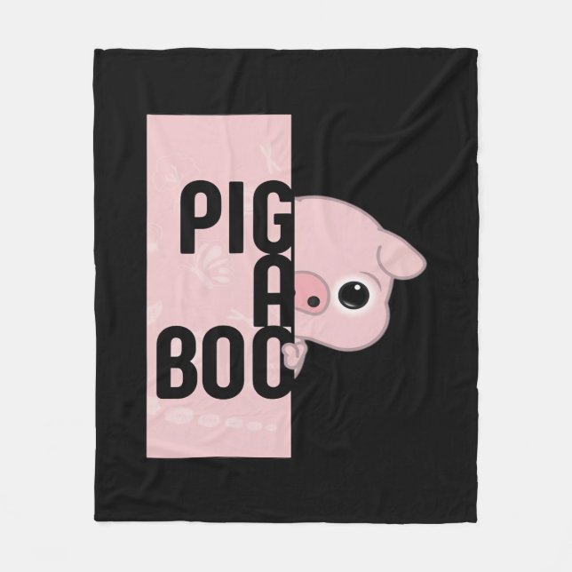 Couverture Polaire Cochon A Boo (Devant)