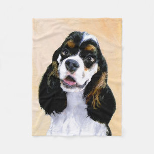 Couverture Polaire Cocker Spaniel (Parti) Peinture - Art Chien origin