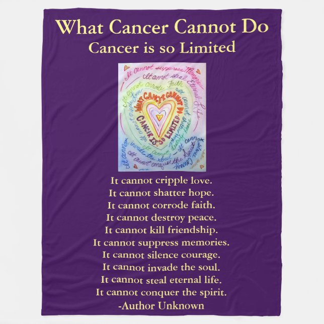 Couverture Polaire Coeur Ce que le cancer ne peut pas faire Couvertur (Devant)