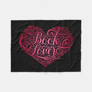 Couverture Polaire Coeur de calligraphie pour Louvain pour Lecteurs, 