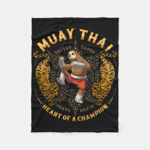 Couverture Polaire Cœur de champion - Kickboxing et Muay Thai amusant