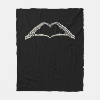 Couverture Polaire Coeur des mains osseuses actif