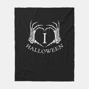 Couverture Polaire Coeur Halloween Squelette Costume main Hommes Femm