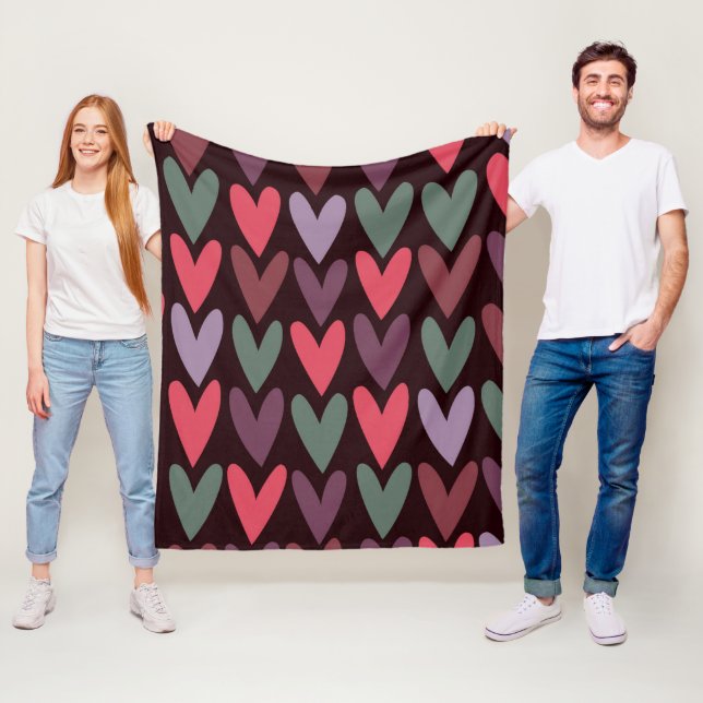 Couverture Polaire Coeurs 6 (En situation)