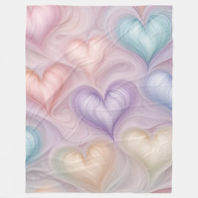 Couverture Polaire Coeurs Gossamer (Devant)
