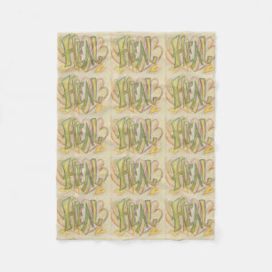 Couverture Polaire Coeurs guérisseurs Word Art Soft Fleece Chemo Blan