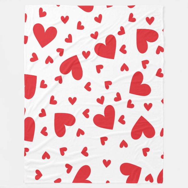 Couverture Polaire Coeurs mignons (Devant)