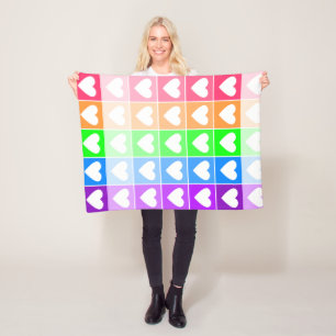 Couverture Polaire Coeurs Ombres