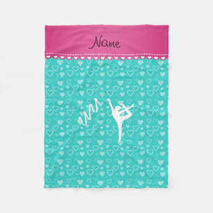 Couverture Polaire Coeurs rythmiques nommés personnalisés de