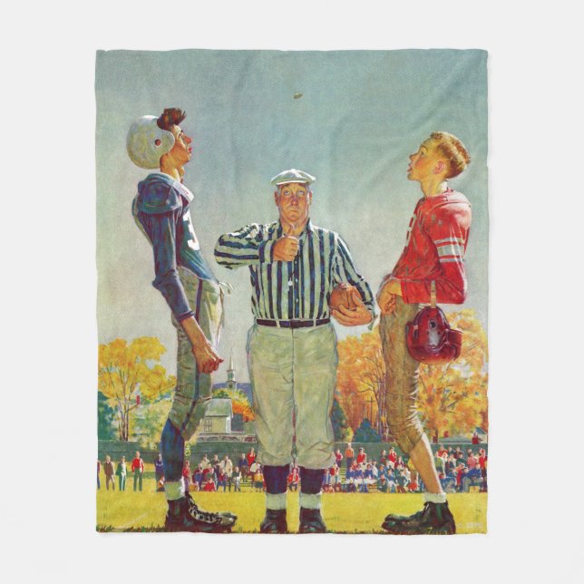 Couverture Polaire Coin Toss par Norman Rockwell (Devant)