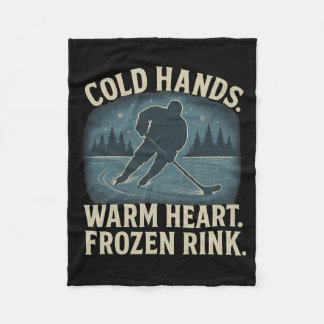 Couverture Polaire Cold Hands Warm Heart Frozen Rink – Ice Hockey Win