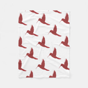 Couverture Polaire Colibri rouge