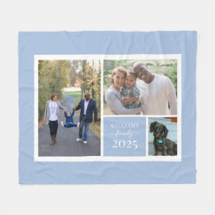Couverture Polaire Collage de photos de famille