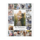 Collage de photos de famille 15 images + nom gris 