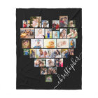 Collage de photos du coeur avec nom de script