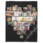 Collage de photos du coeur avec nom de script