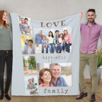Collage de photos familiales Citation d'amour et d