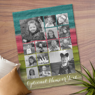 Couverture Polaire Collage de photos Instagram - Jusqu'à 14 photos co