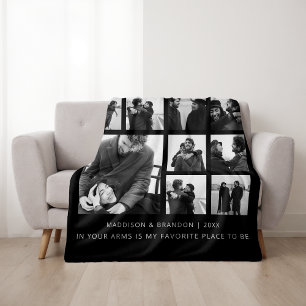 Couverture Polaire Collage de photos pour petite amie ensemble pour t