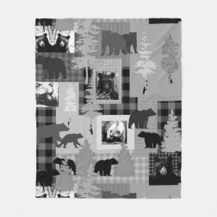 Couverture Polaire Collage d'ours