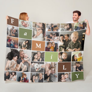 Couverture Polaire Collage Famille 22 Photo
