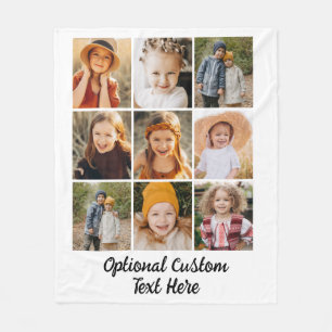 Couverture Polaire Collage Instagram personnalisé moderne 9 photos