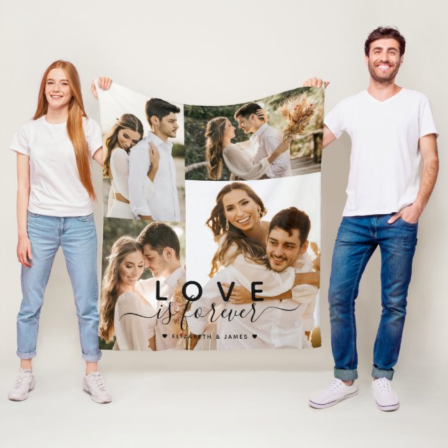 Couverture Polaire Collage photo Couple 4 (En situation)