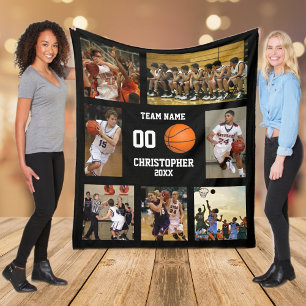 Couverture Polaire Collage photo de basket-ball