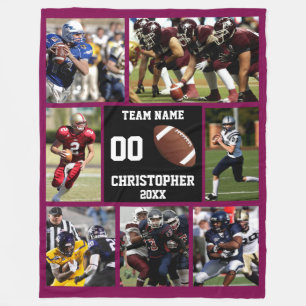 Couverture Polaire Collage photo de football