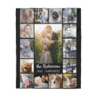 Collage Photo Famille 15 Photos + Nom Black Easy